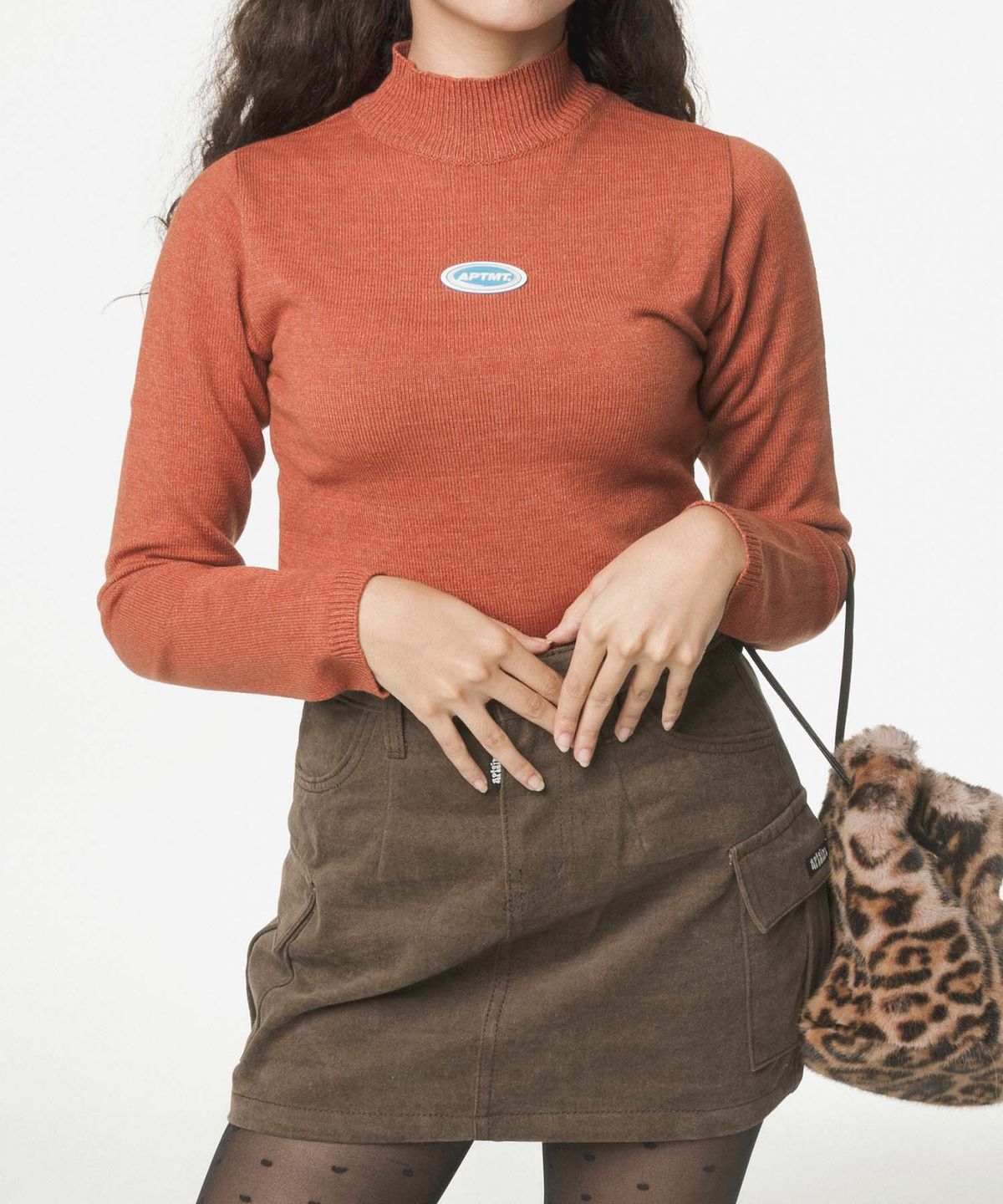 아파트먼트(APARTMENT) (W) MORLY KNIT - DEEPORANGE