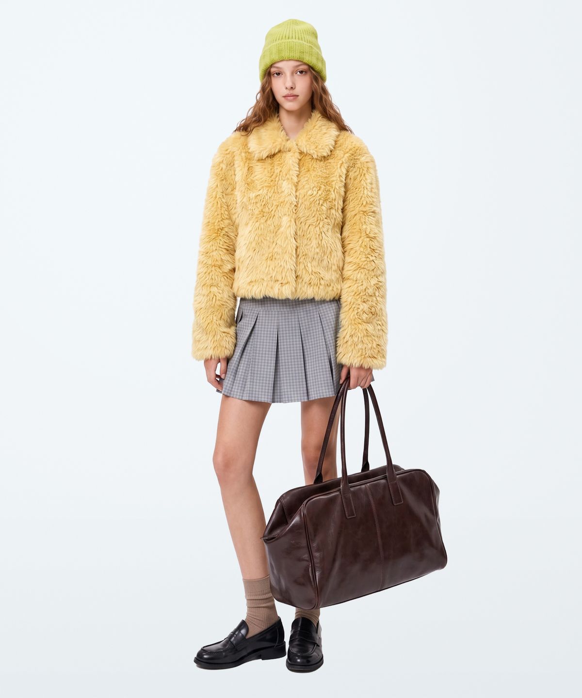 아파트먼트(APARTMENT) (W) CREAM SKIRT - GRAY