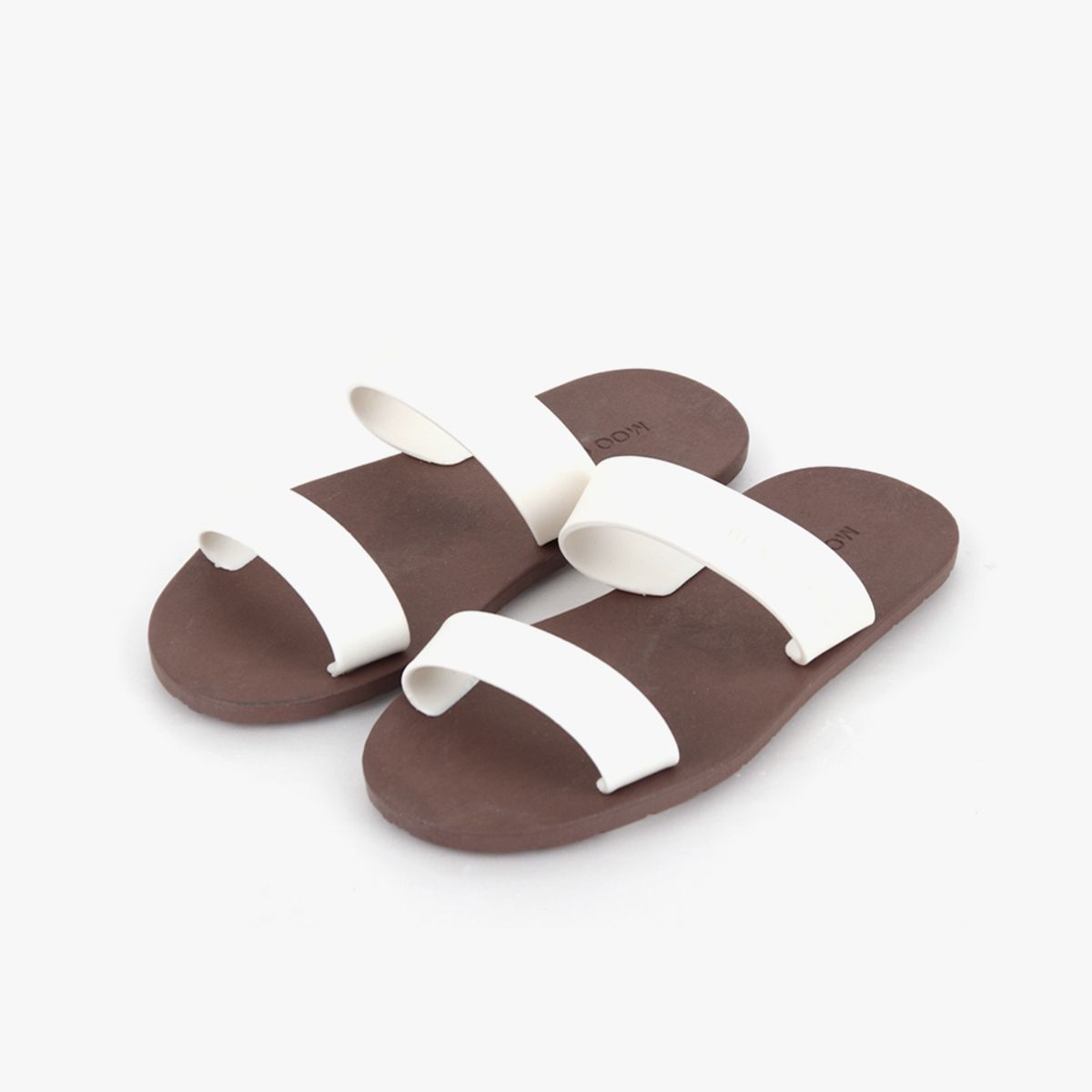 무츄(MOOCHUU) MC03 Two Straps Brown-White