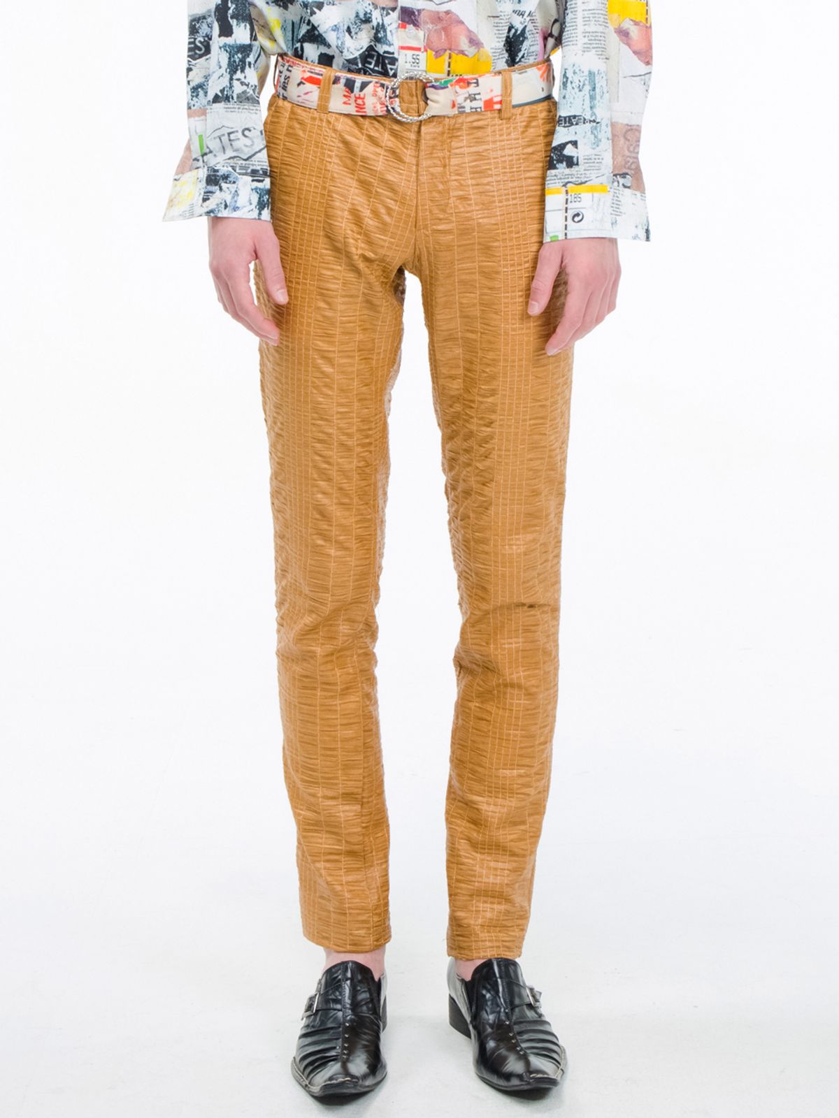 그레이티스트(THE GREATEST) 19FW09 PLEATED SKINNY BROWN