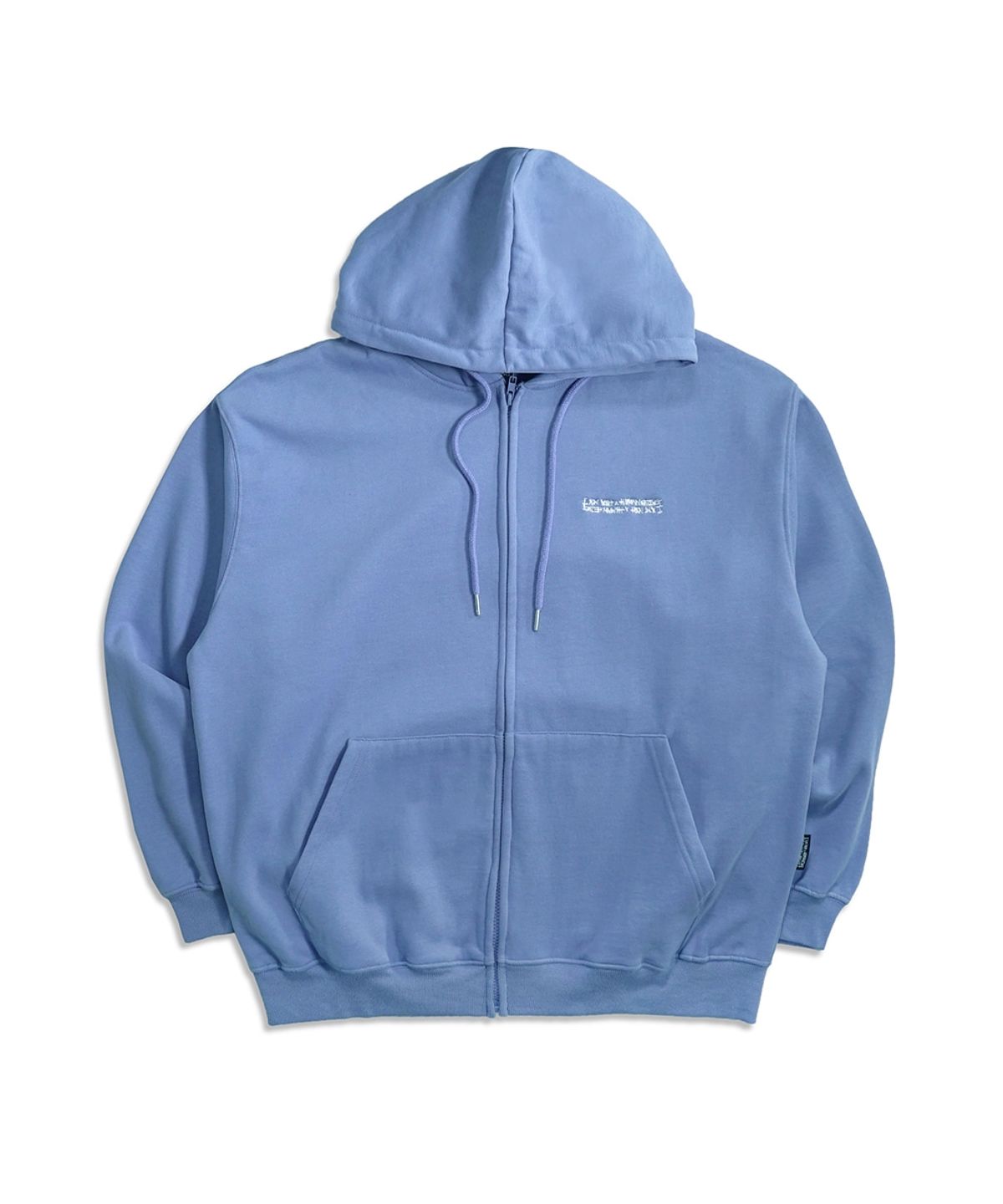 아임낫어휴먼비잉(I AM NOT A HUMAN BEING) Basic Logo Zip-up Hoodie - ROYAL BLUE