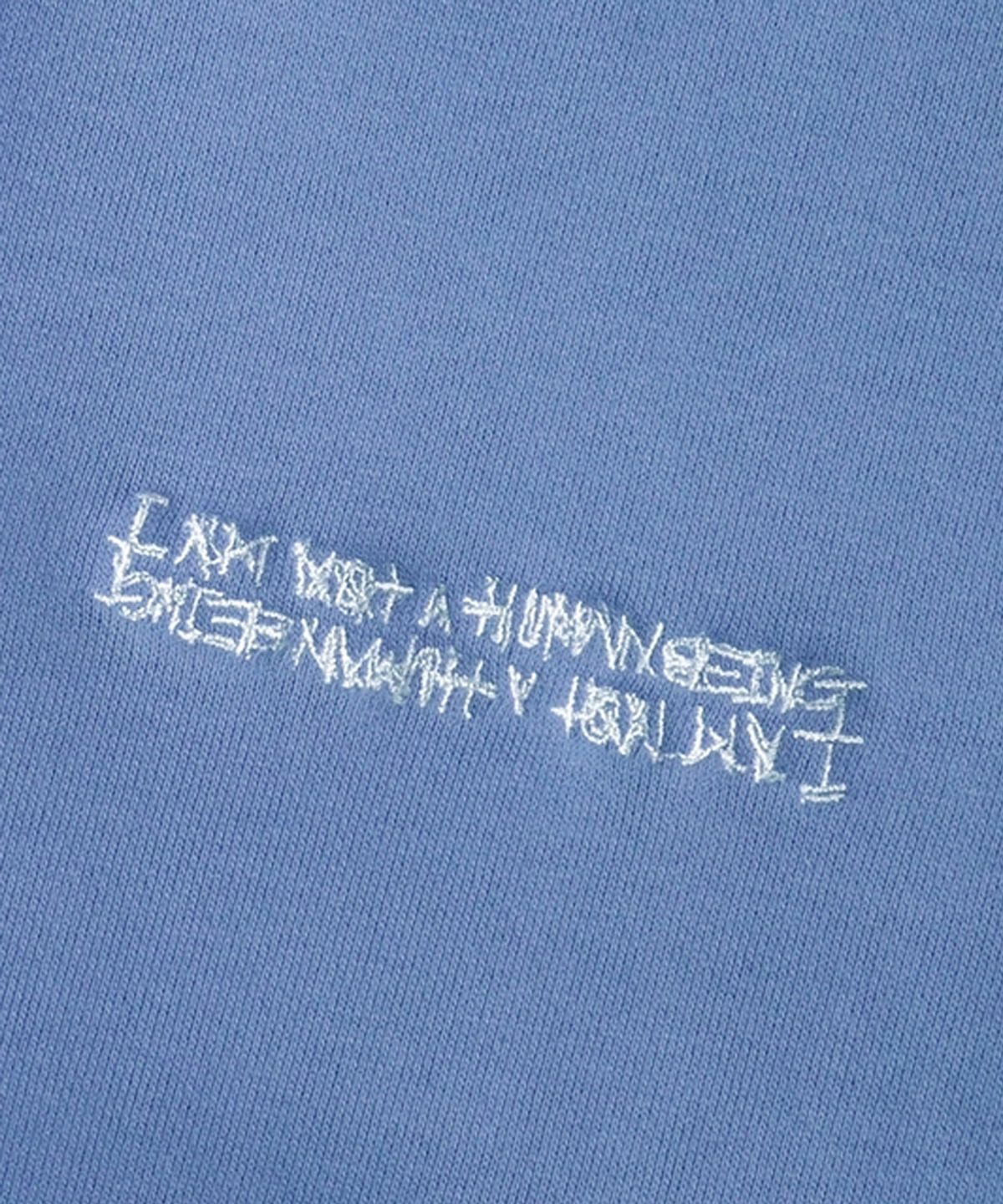 아임낫어휴먼비잉(I AM NOT A HUMAN BEING) Basic Logo Zip-up Hoodie - ROYAL BLUE