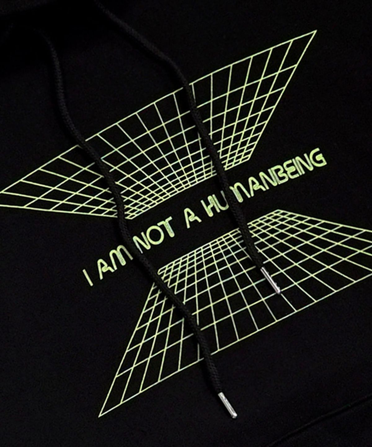 아임낫어휴먼비잉(I AM NOT A HUMAN BEING) Matrix Hoody - Black