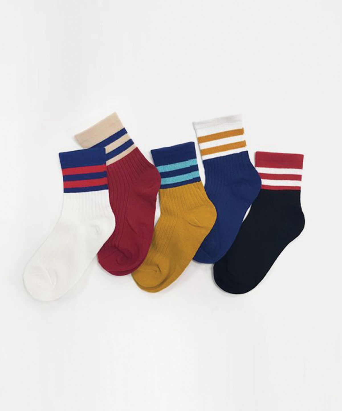 알엔오티(RNOT) [5SET] Line 칼라 socks