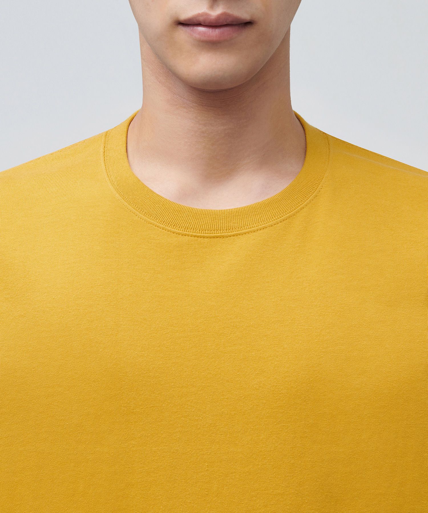 MUSINSA | MUSINSA STANDARD Basic Long Sleeve T-Shirt [Mustard]