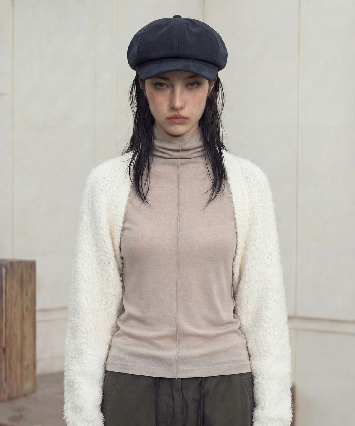 언더컨트롤 스튜디오(UNDERCONTROL STUDIO) 스웨이드 헌팅캡 CASTRO BERET / T SUEDE / H NAVY