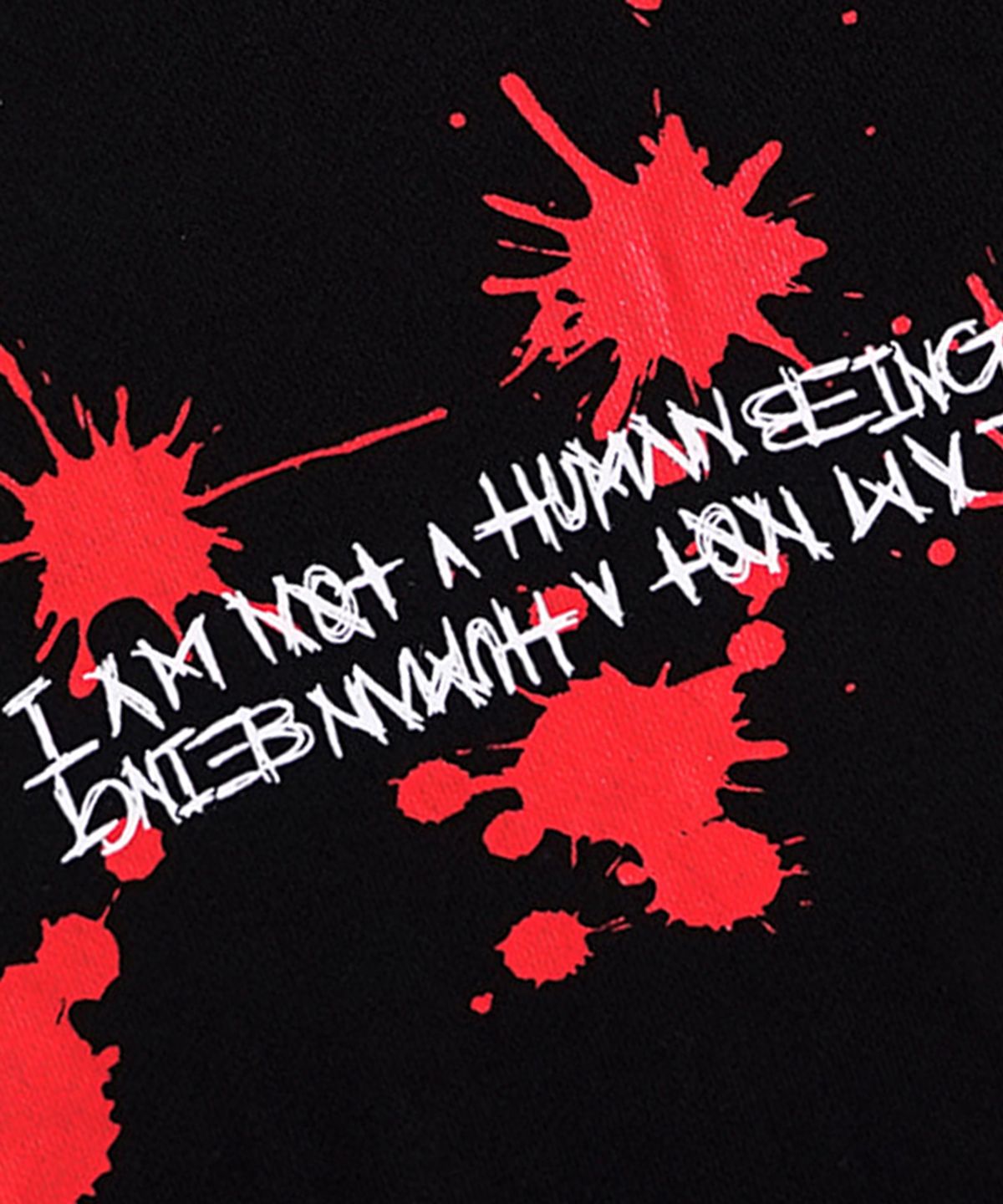아임낫어휴먼비잉(I AM NOT A HUMAN BEING) Poly Bag Hoody - Black