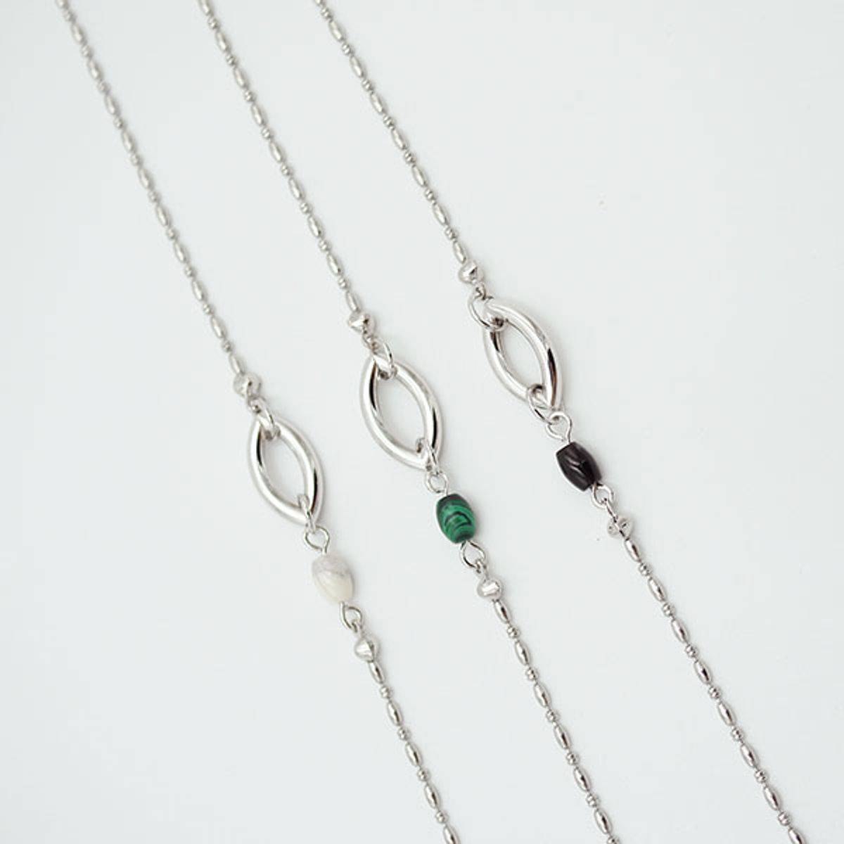 트레쥬(TREAJU) One link gemstone glasses chain