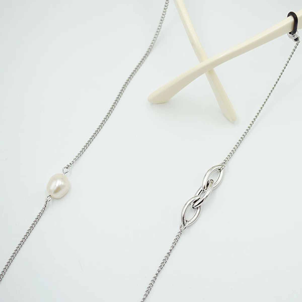 트레쥬(TREAJU) Triple link pearl glasses chain