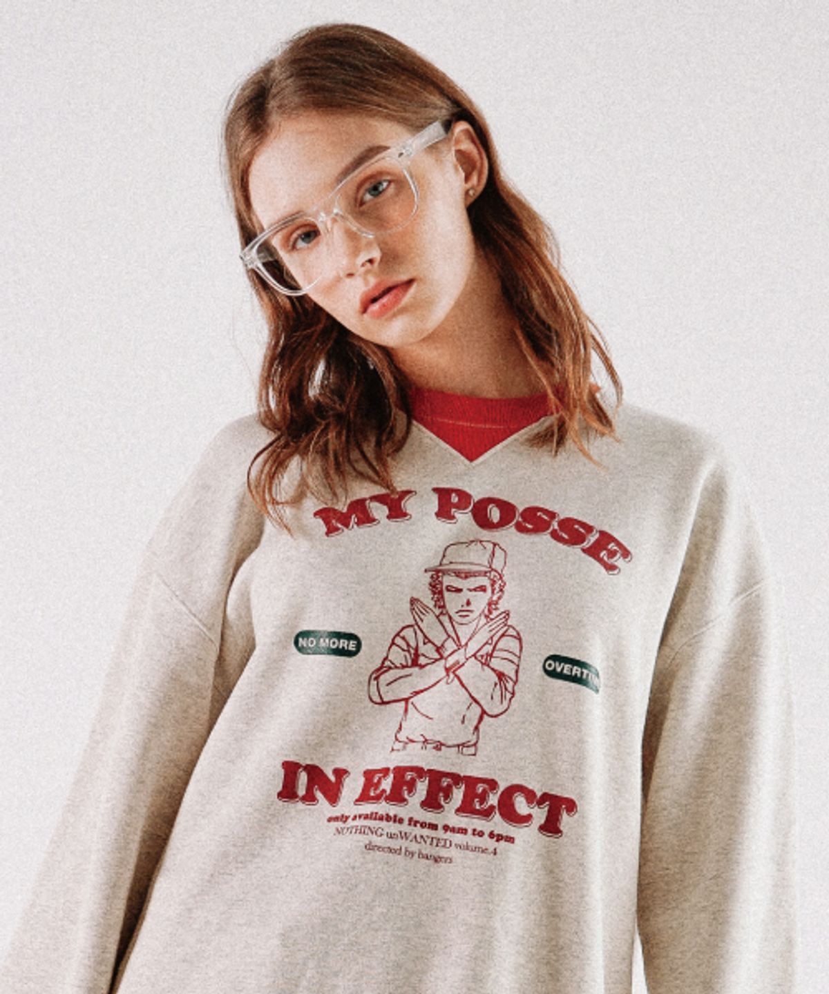 뱅어스(BANGERS) NO OVERTIME SWEATSHIRT_OATMEAL