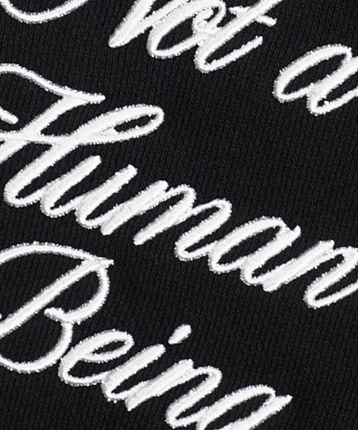 아임낫어휴먼비잉(I AM NOT A HUMAN BEING) New Basic Script Crewneck Shirts - Black