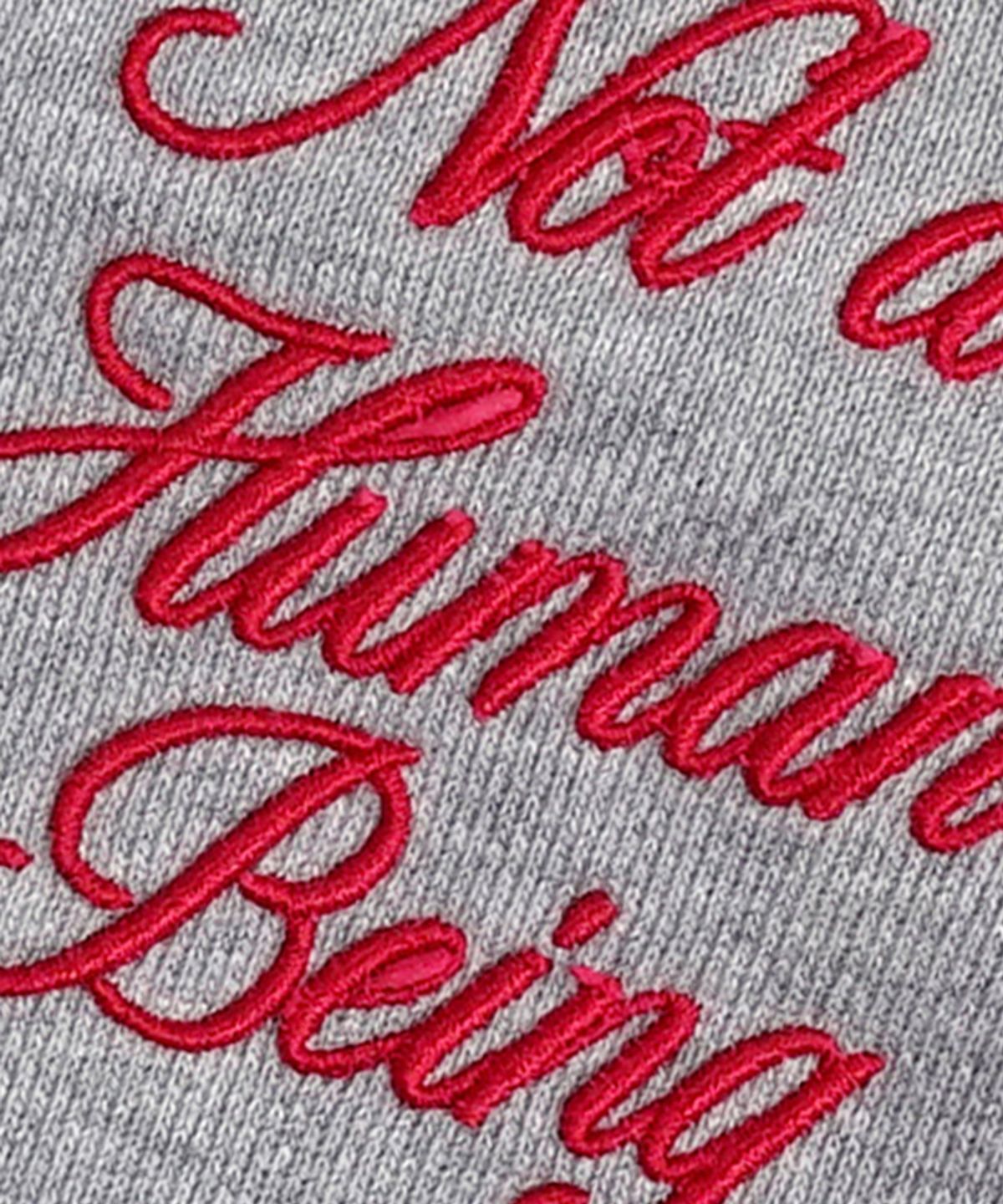 아임낫어휴먼비잉(I AM NOT A HUMAN BEING) New Basic Script Crewneck Shirts - Grey