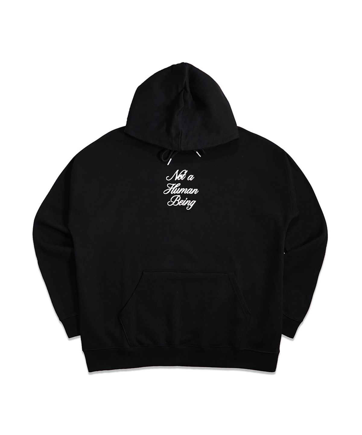아임낫어휴먼비잉(I AM NOT A HUMAN BEING) New Basic Script Hoody - Black