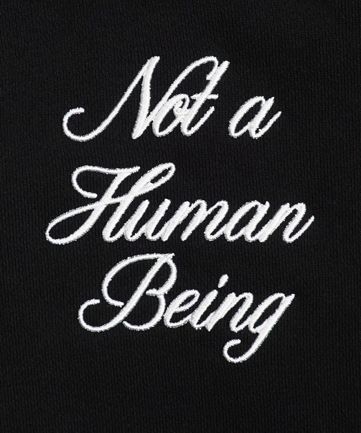 아임낫어휴먼비잉(I AM NOT A HUMAN BEING) New Basic Script Hoody - Black