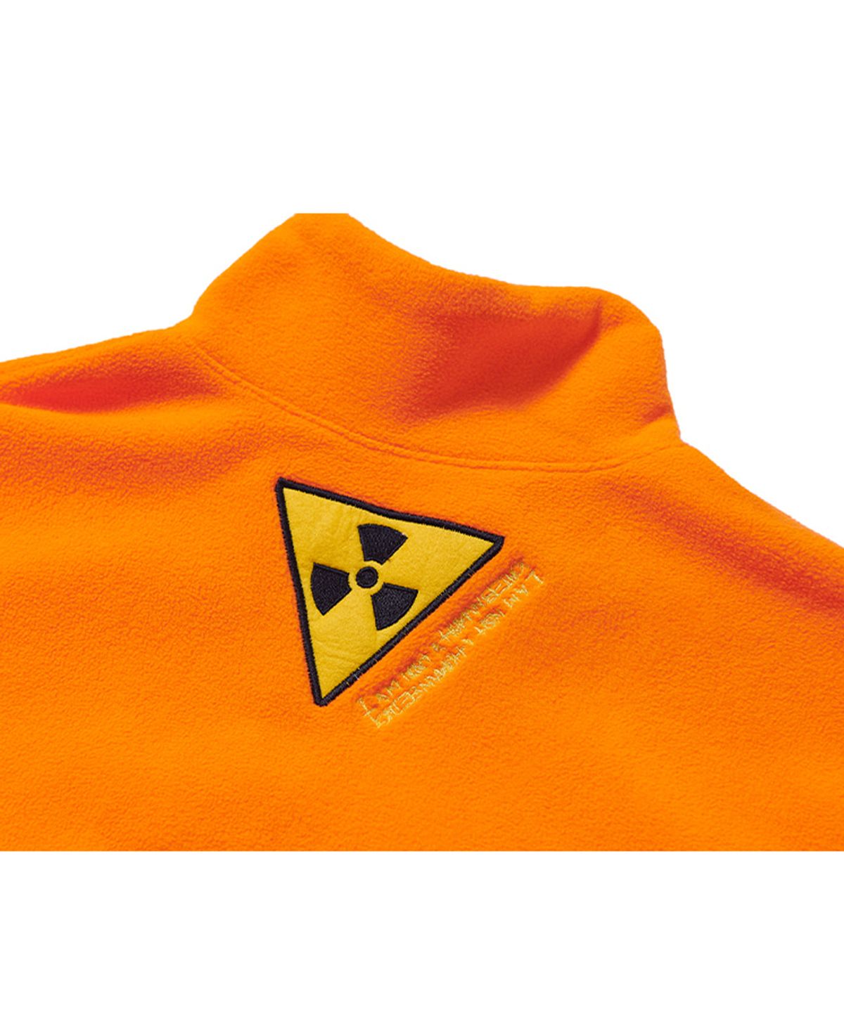 아임낫어휴먼비잉(I AM NOT A HUMAN BEING) Be Safe Half-zip up Fleece Shirts - Orange
