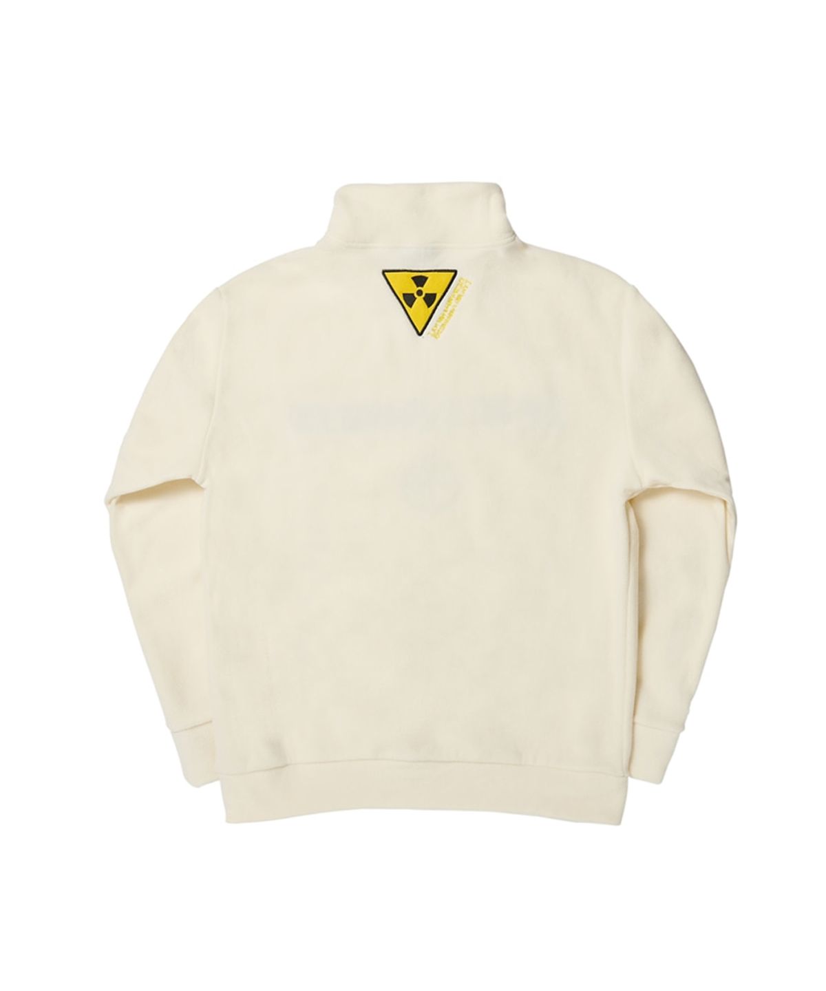 아임낫어휴먼비잉(I AM NOT A HUMAN BEING) Be Safe Half-zip up Fleece Shirts - Ivory
