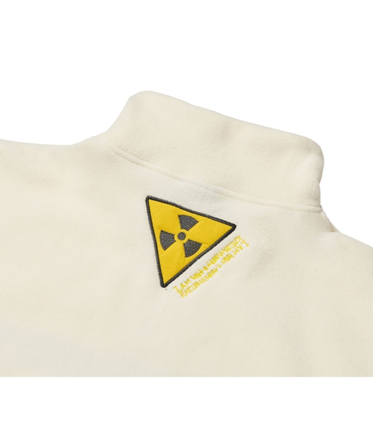 아임낫어휴먼비잉(I AM NOT A HUMAN BEING) Be Safe Half-zip up Fleece Shirts - Ivory
