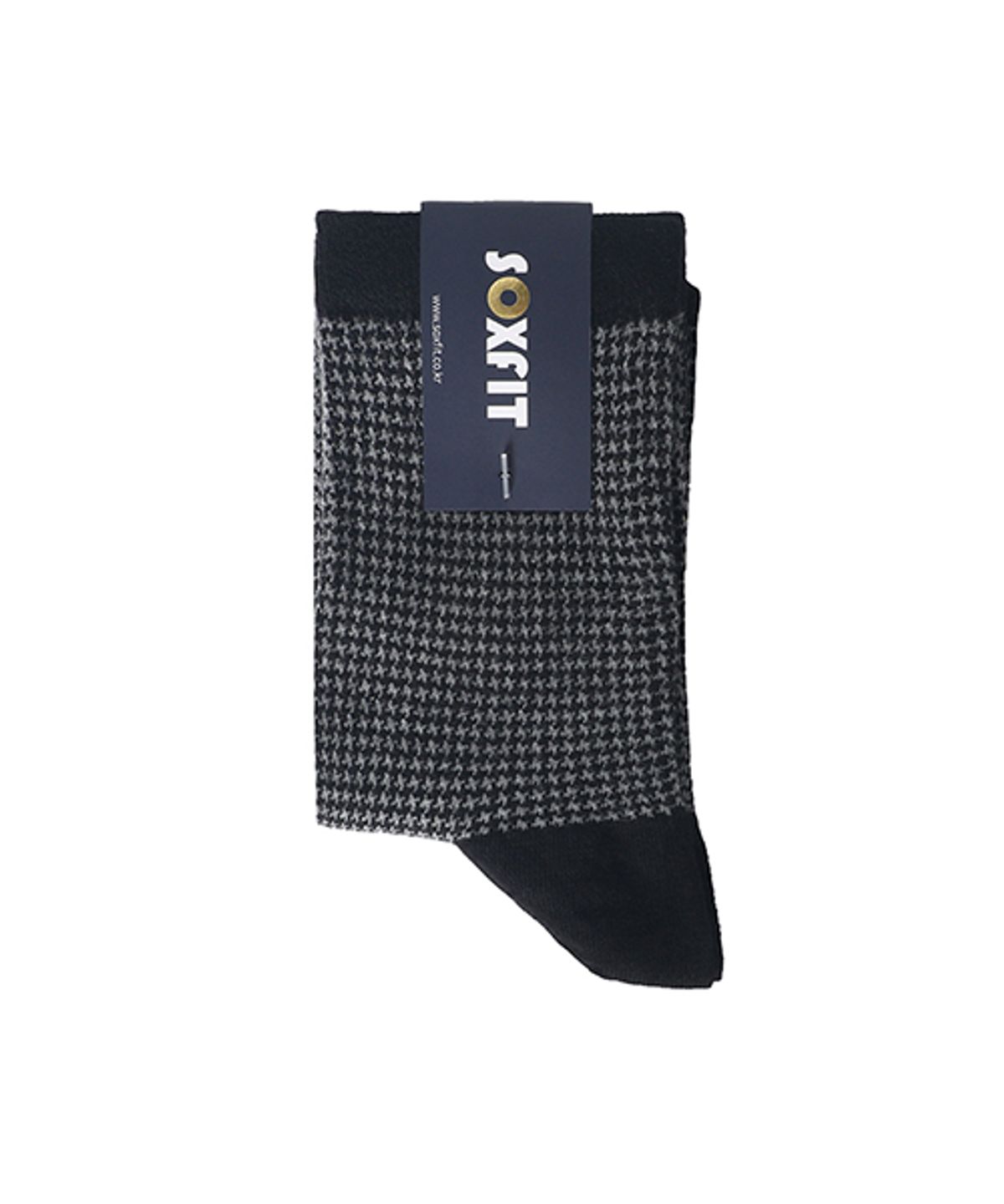 삭스핏(SOXFIT) 블랙 그레이 핀휠 패턴 삭스