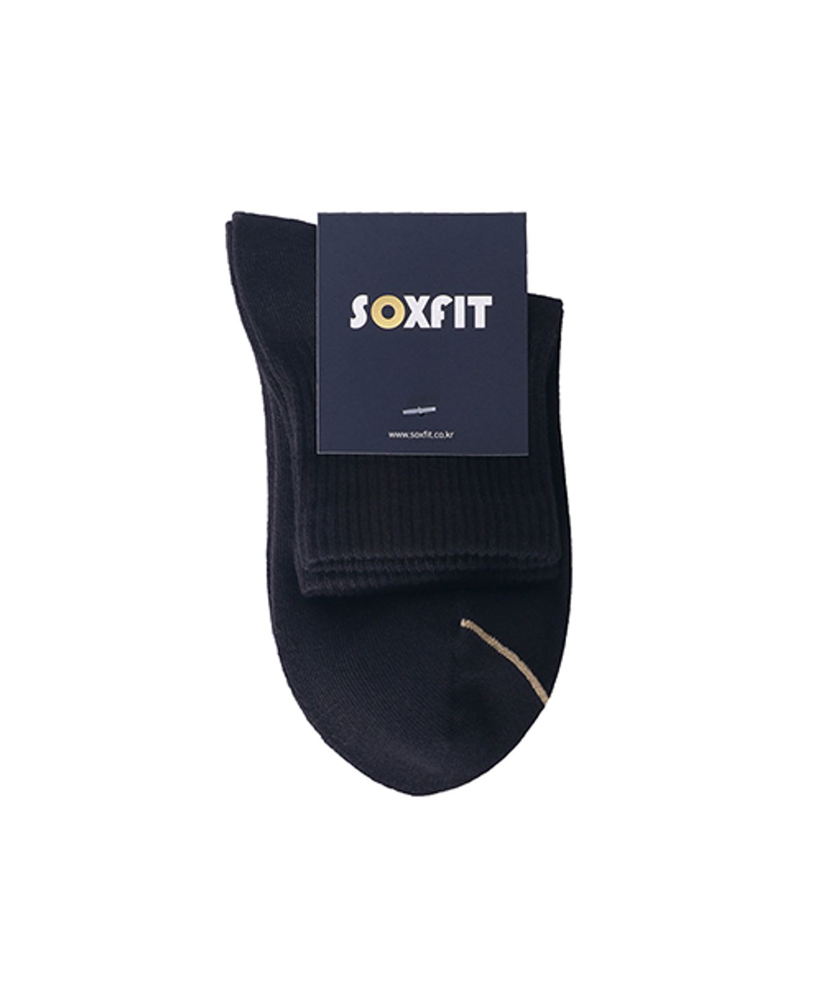 삭스핏(SOXFIT) 블랙 립 하프 니트 삭스