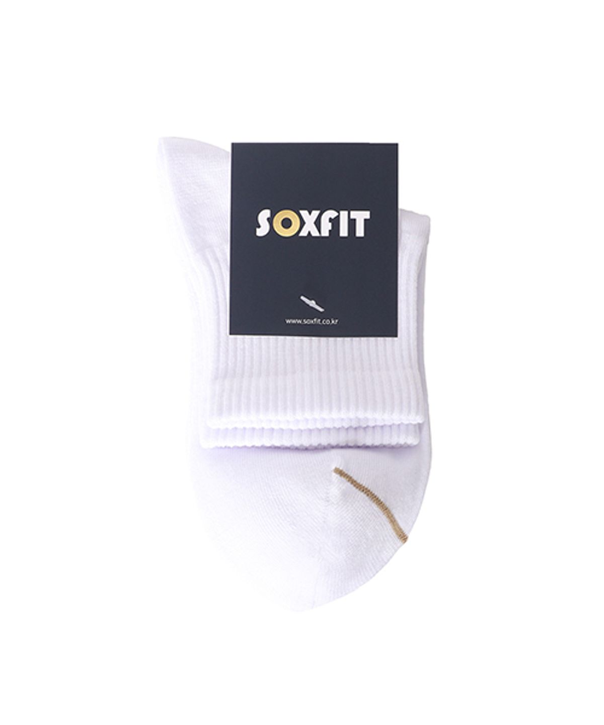 삭스핏(SOXFIT) 화이트 립 하프 니트 삭스