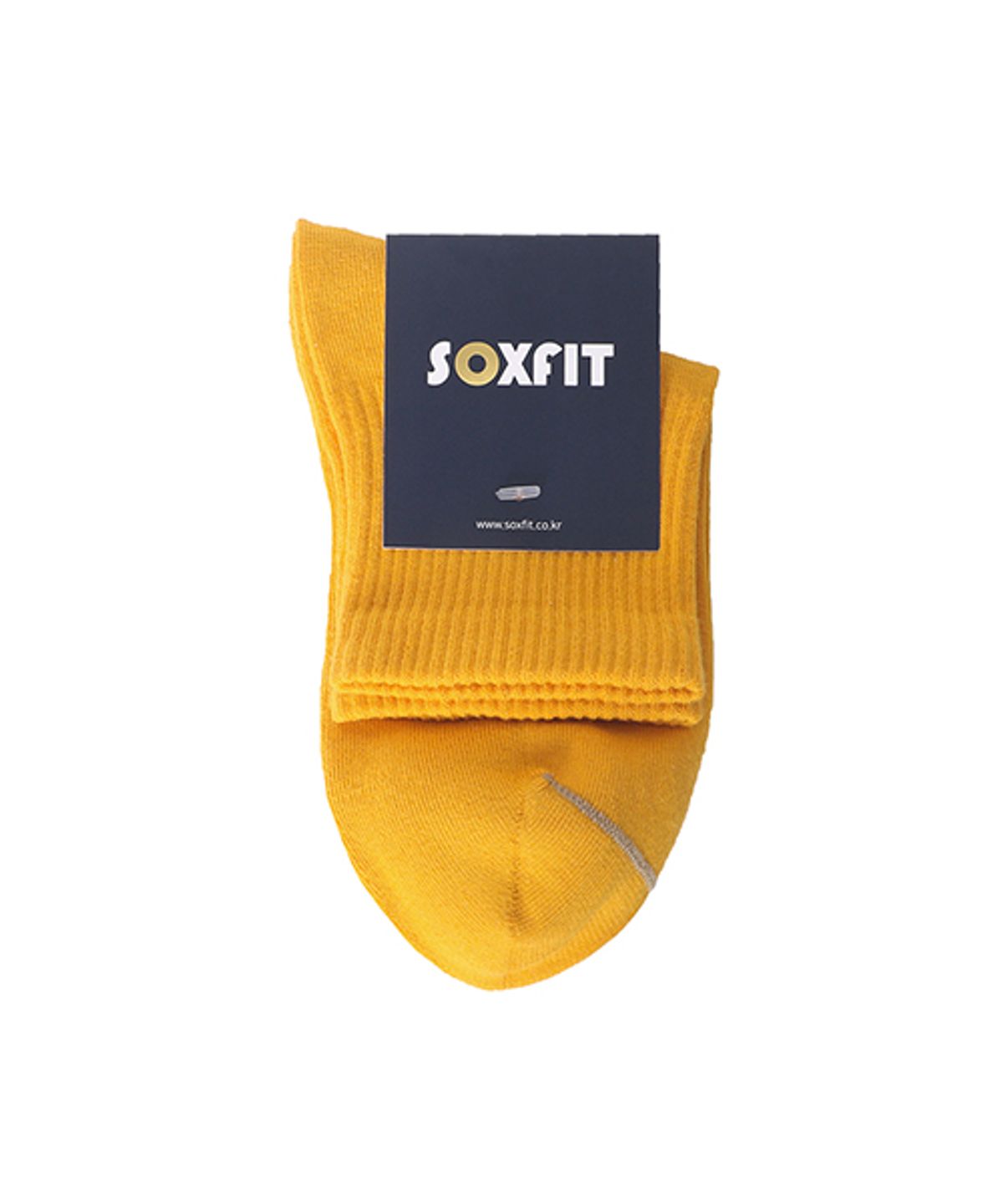 삭스핏(SOXFIT) 머스타드 립 하프 니트 삭스