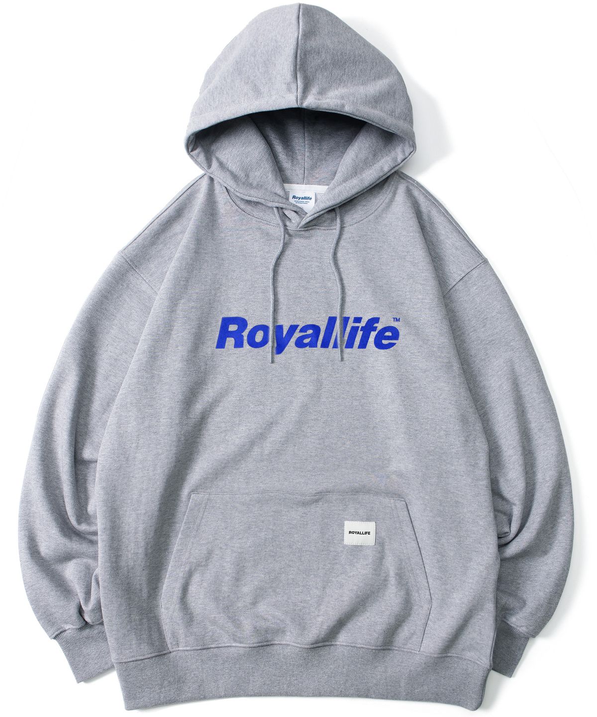 로얄라이프(ROYALLIFE) RLPH500 오리지널 로고 후드티 - 그레이
