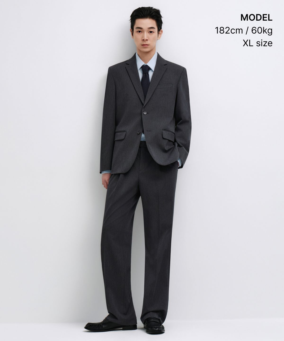무신사 스탠다드(MUSINSA STANDARD) 베이식 블레이저 [차콜 그레이]