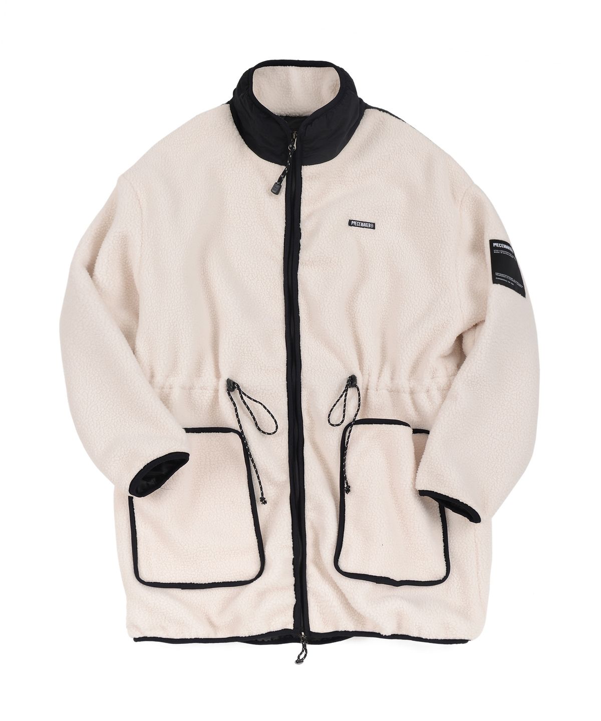 피스메이커(PIECE MAKER) FLEECE BOA LONG JACKET (IVORY)