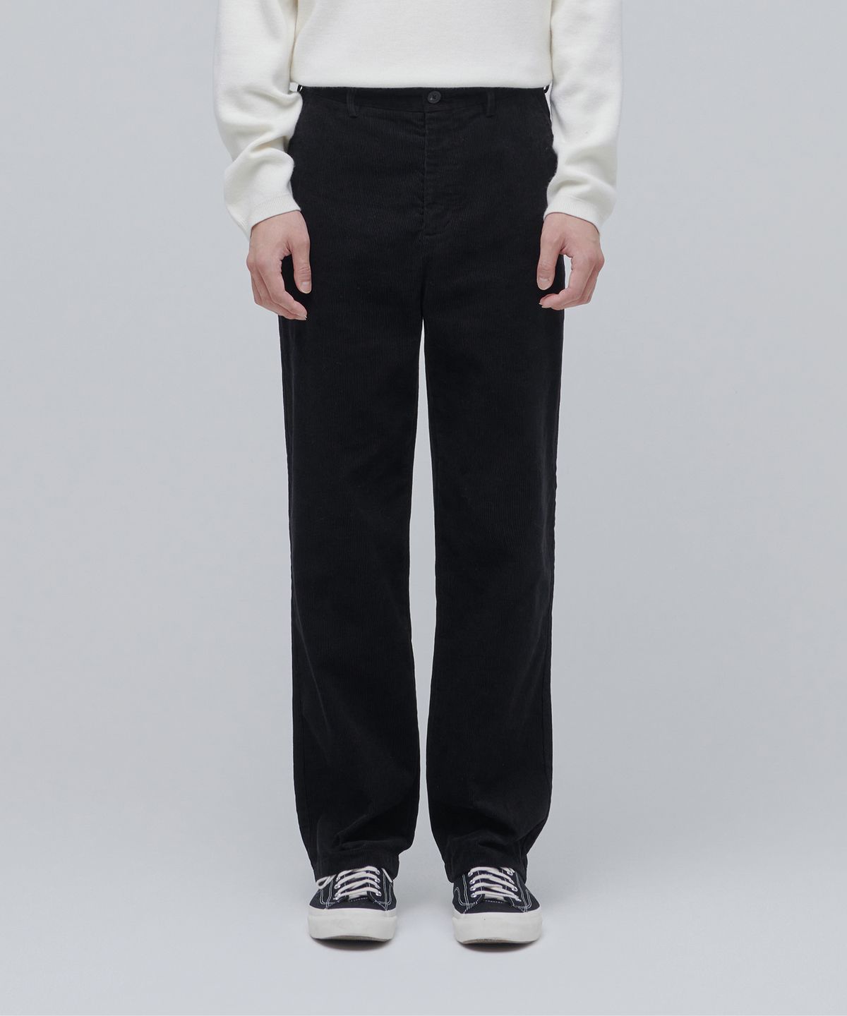 무신사 스탠다드(MUSINSA STANDARD) 레귤러 핏 코듀로이 팬츠 [블랙]