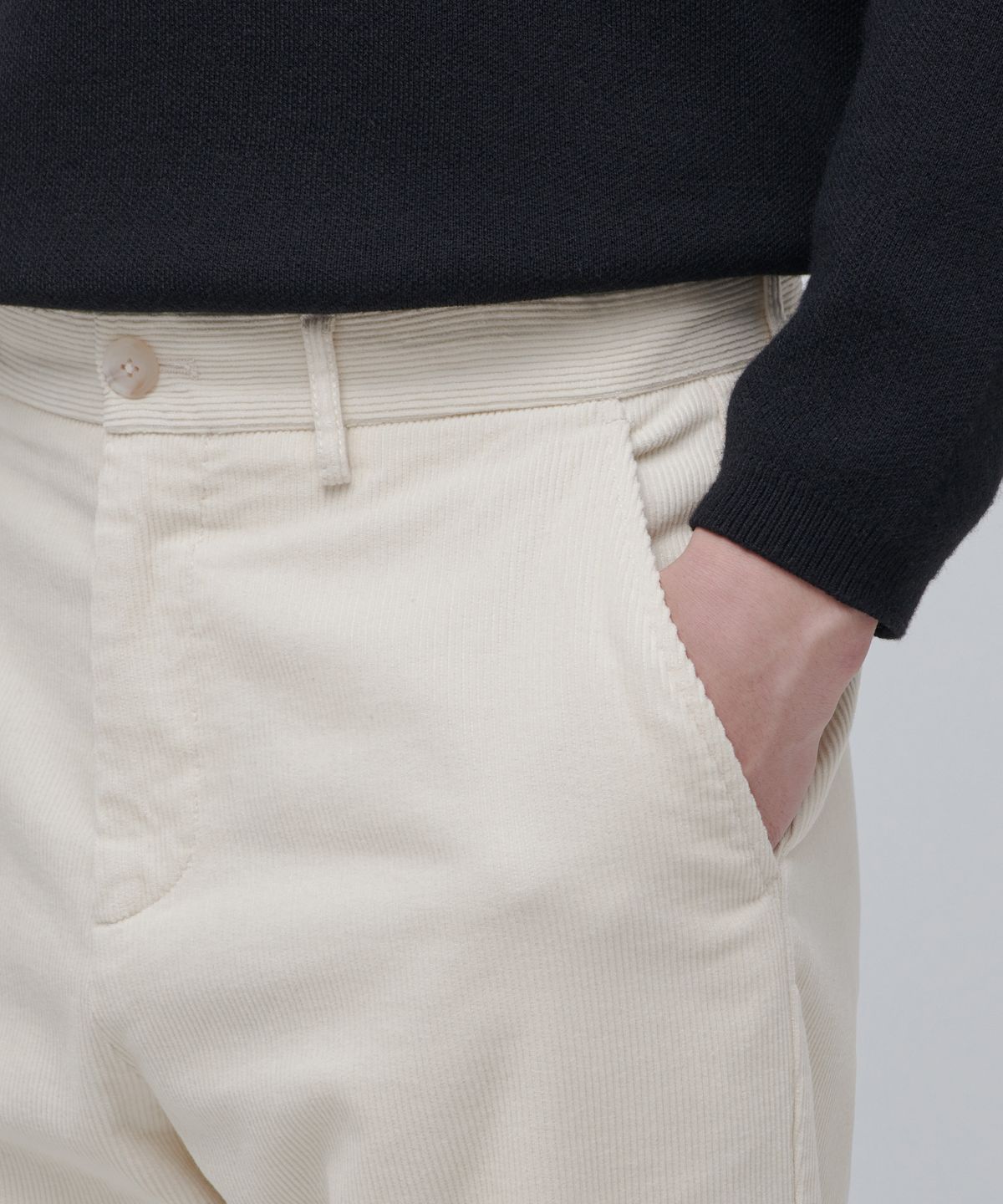 무신사 스탠다드(MUSINSA STANDARD) 레귤러 핏 코듀로이 팬츠 [크림]