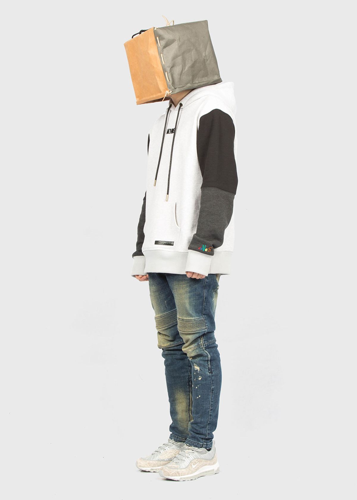 모빈스알(MOVINS.R) AXIO LOVE SIGN HOODIE LIGHT HTR GREY