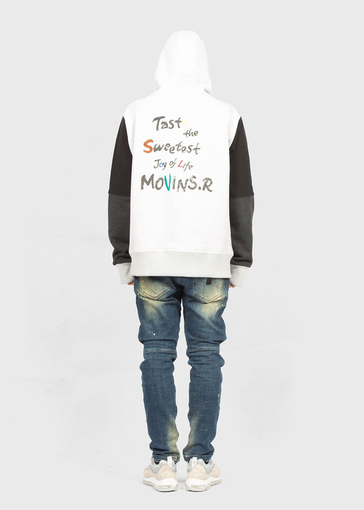 모빈스알(MOVINS.R) AXIO LOVE SIGN HOODIE LIGHT HTR GREY