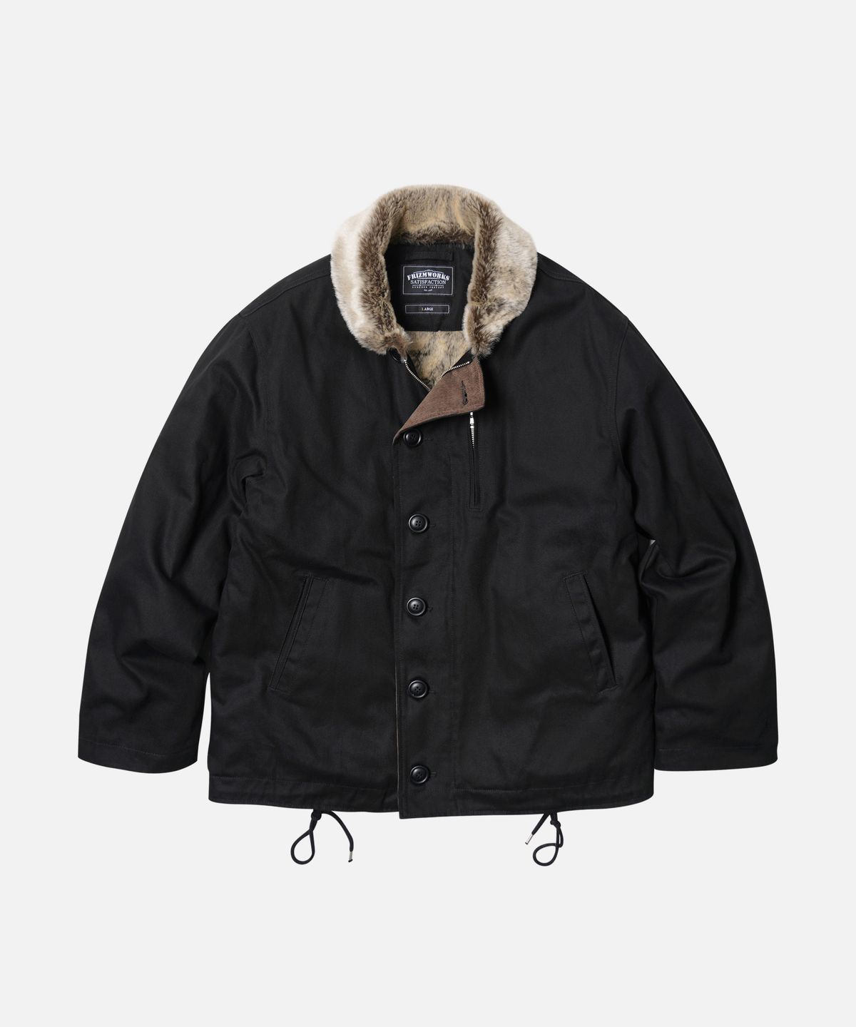 프리즘웍스(FRIZMWORKS) EDGAR N-1 DECK JACKET _ BLACK
