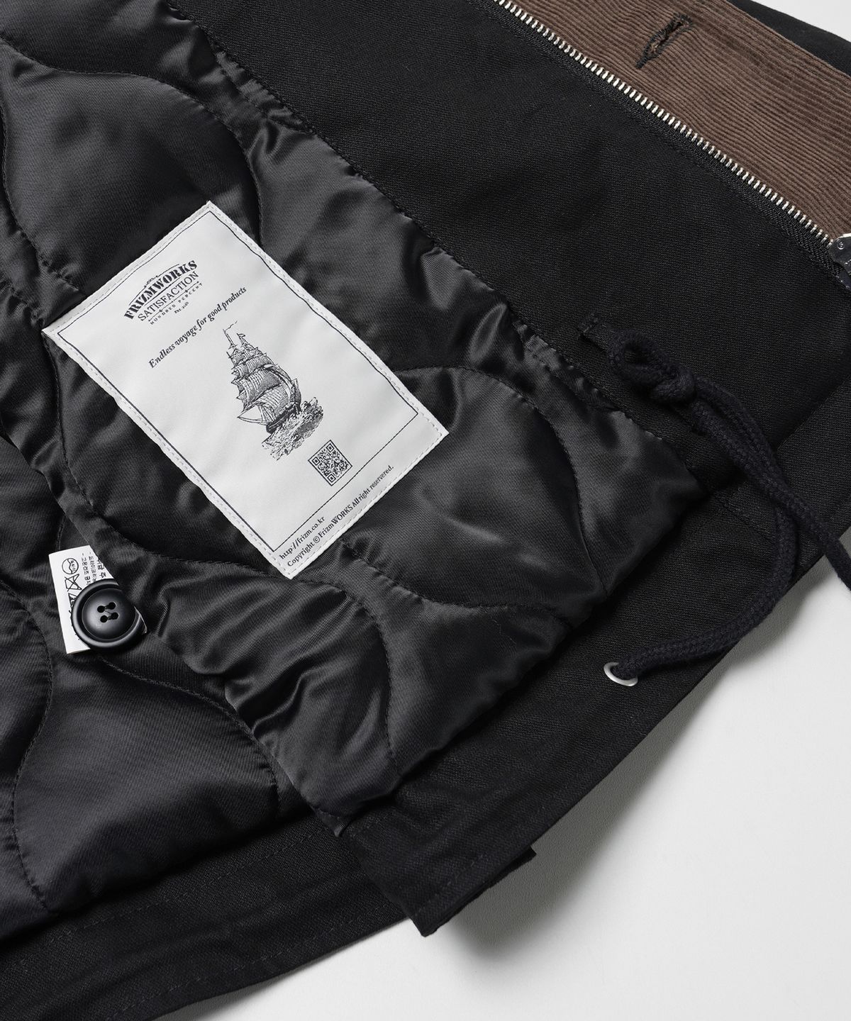 프리즘웍스(FRIZMWORKS) EDGAR N-1 DECK JACKET _ BLACK