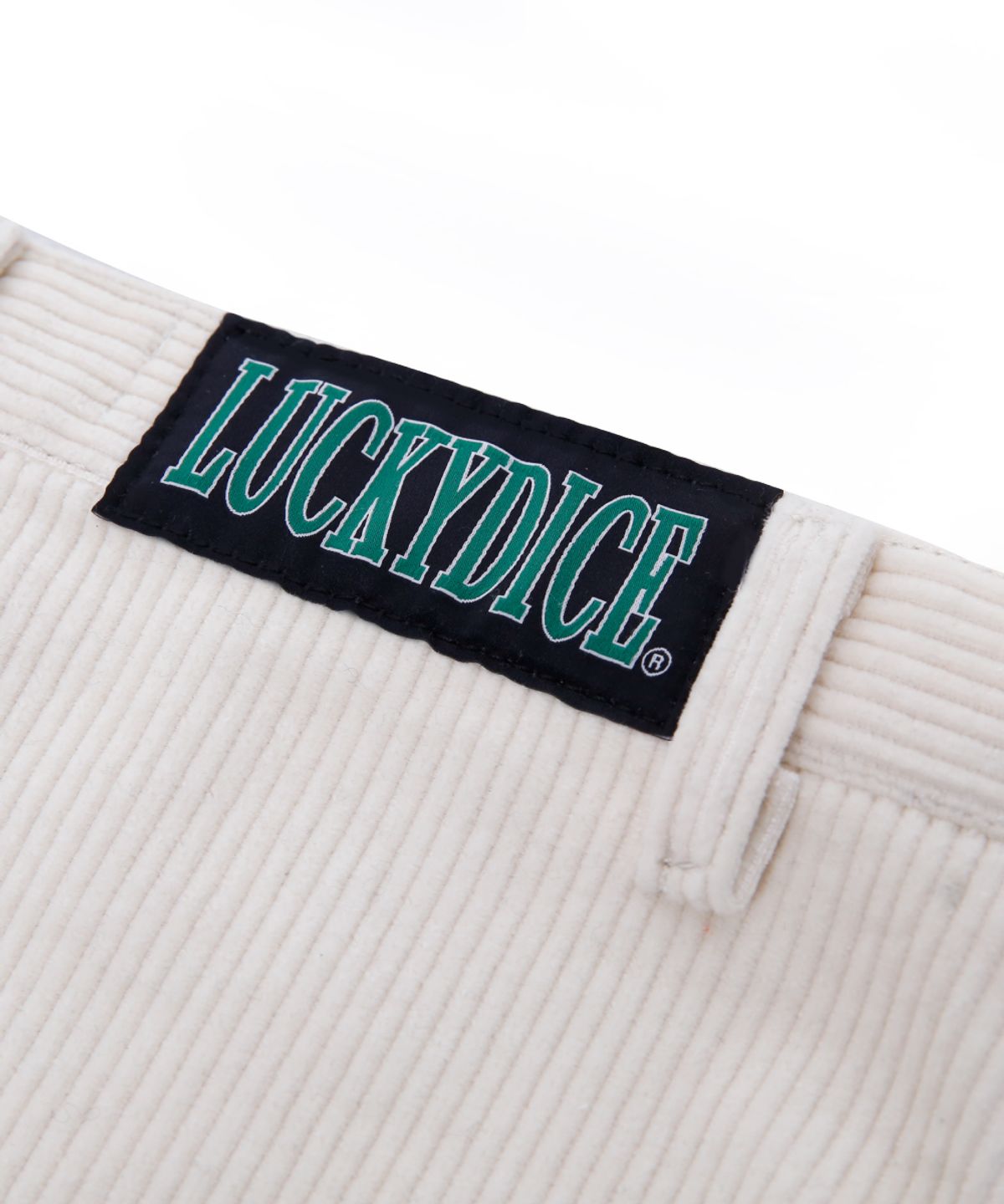 럭키다이스(LUCKYDICE) 코듀로이 버튼스커트_아이보리
