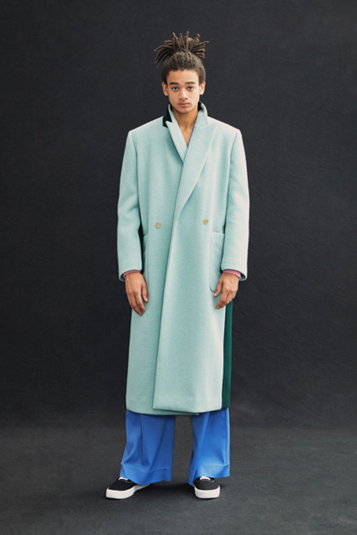 대중소(DAEJOONGSO) No5. Half & Half Coat ( Mint + Green ) 반반코트