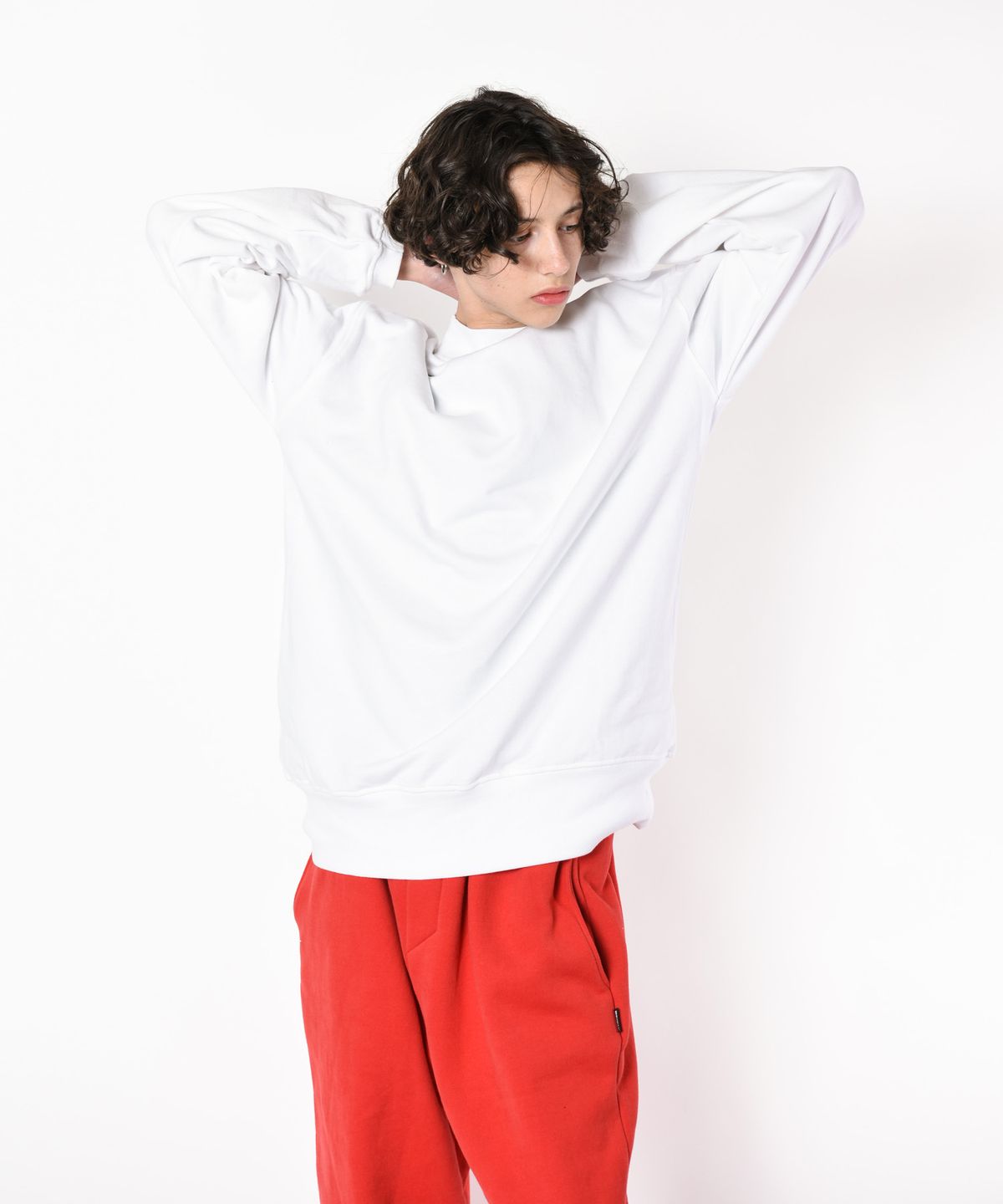 레이쿠(REIKU) rk tenbillion neck mtm white 반목 맨투맨