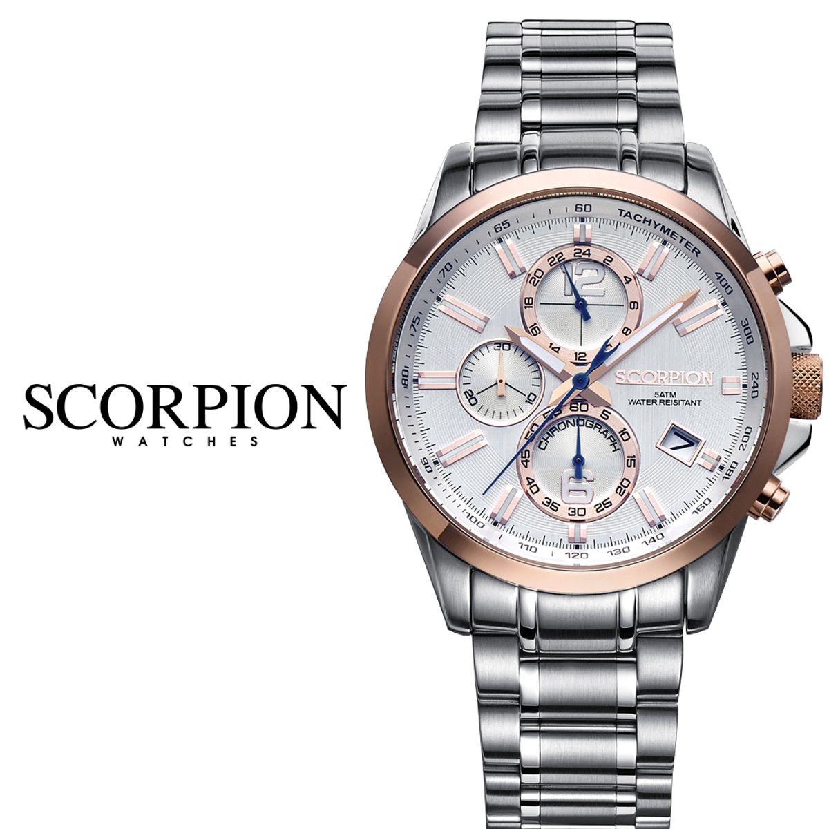 스콜피온(SCORPION) Atum 크로노그래프 메탈시계 SP3311M-WRG