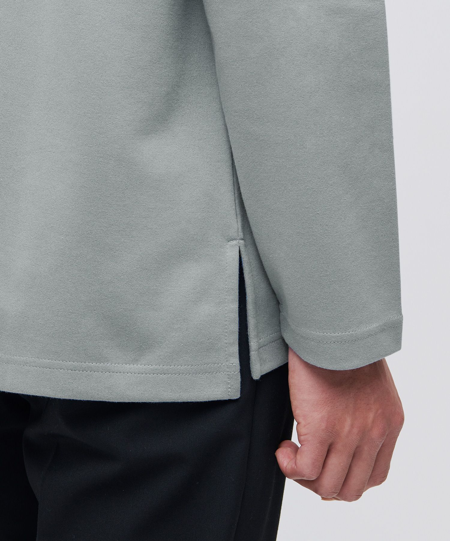 Tシャツ・カットソー *MUSINSA STANDARD* Ponte Mock Neck Long Sleeve T-Shirt Mushr MUSINSA | MUSINSA STANDARD Ponte Mock Neck Long Sleeve T