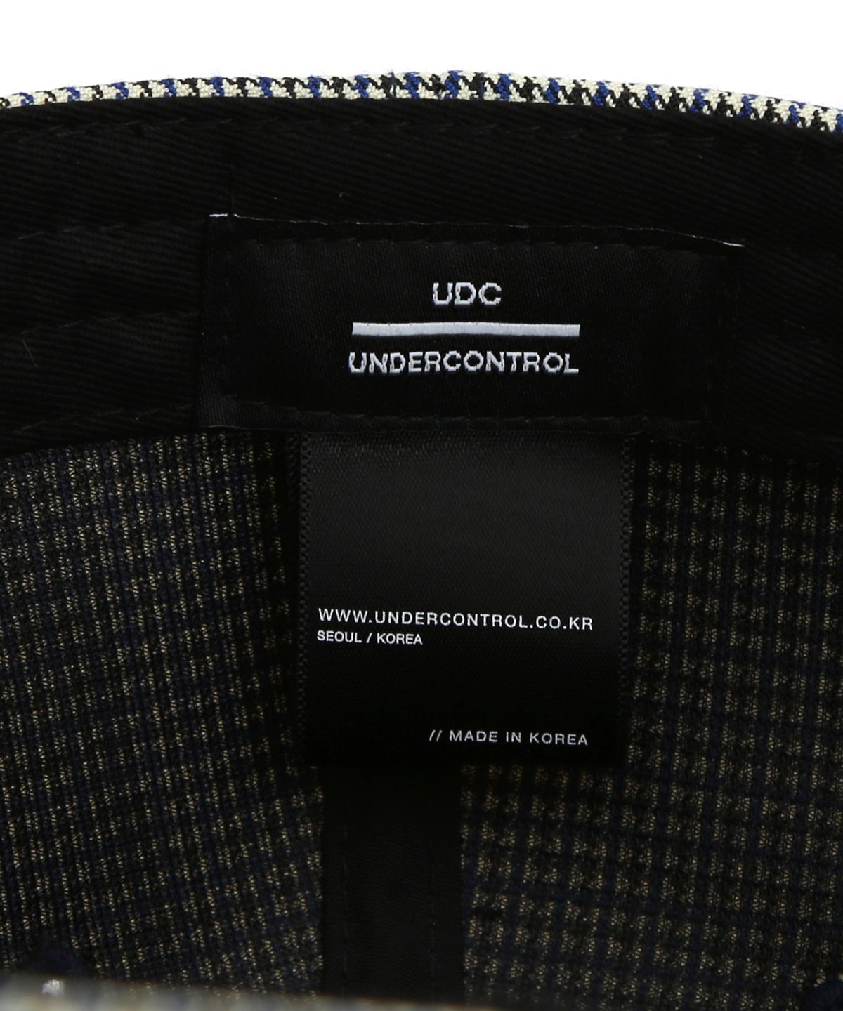 언더컨트롤(UNDERCONTROL) 체크 패턴 볼캡 MULTY HOUND / AUTHENTIC B B / BLUE