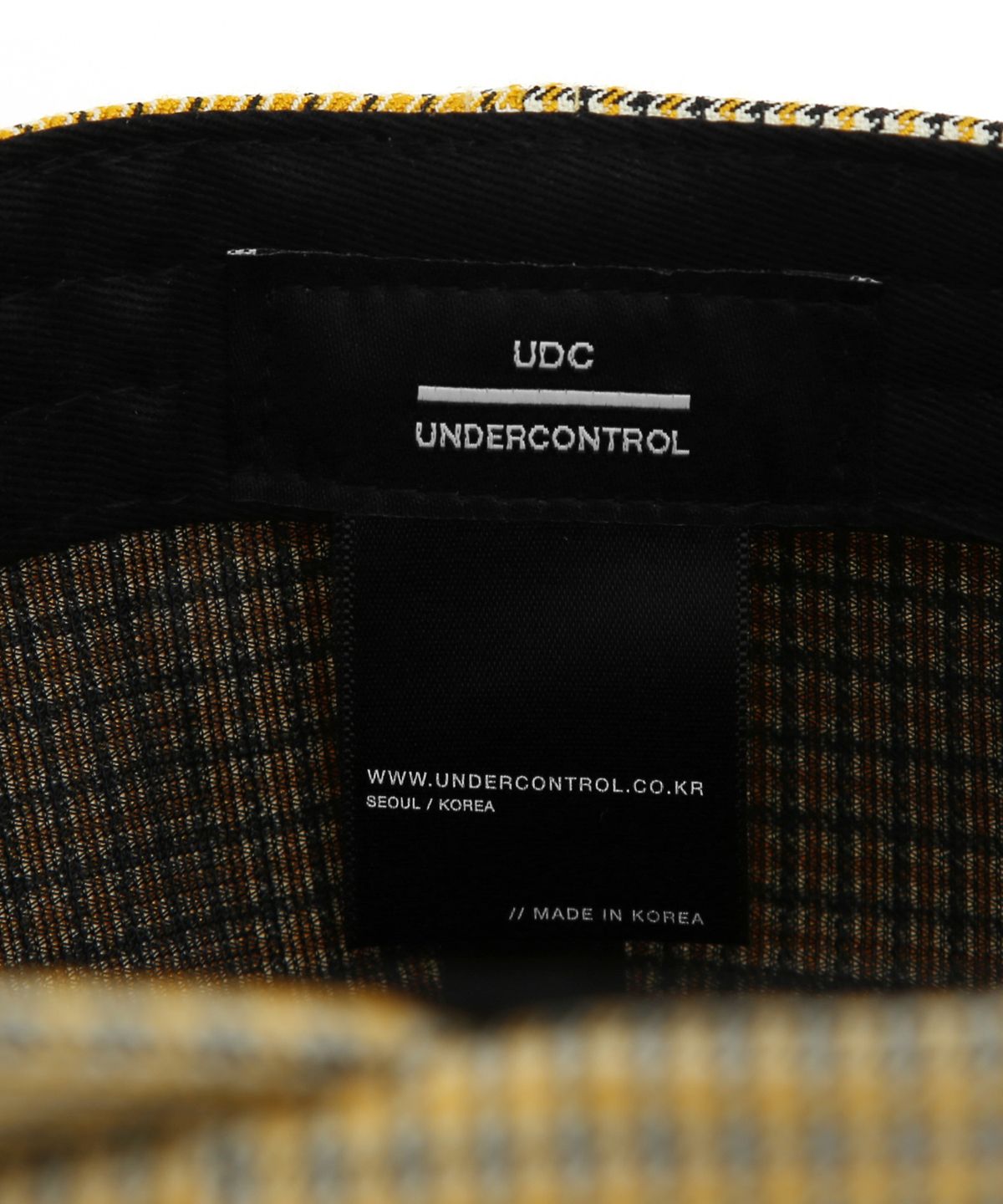 언더컨트롤(UNDERCONTROL) 체크 패턴 볼캡 MULTY HOUND / AUTHENTIC B B / YELLOW