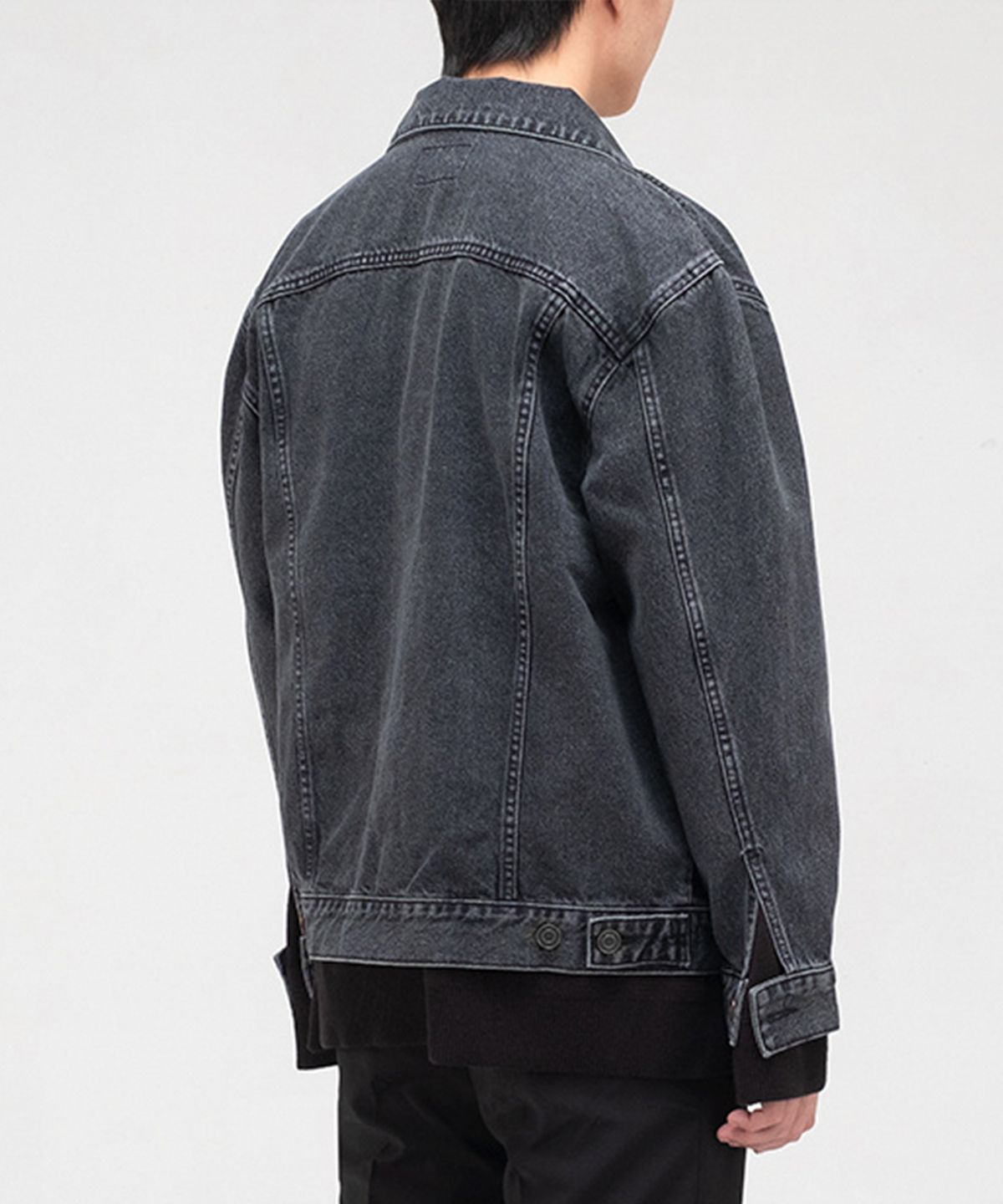 브랜디드(BRANDED) 2001 SLOW WORKER DENIM WASH JACKET [BLACK INDIGO]