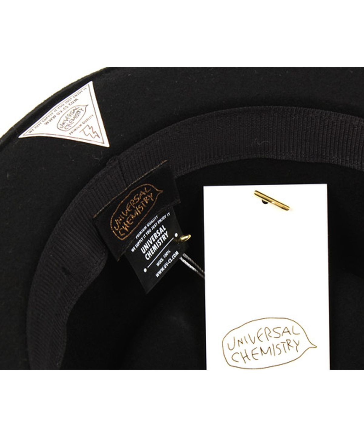 유니버셜 케미스트리(UNIVERSAL CHEMISTRY) Very Short Wool Black Fedora 울페도라