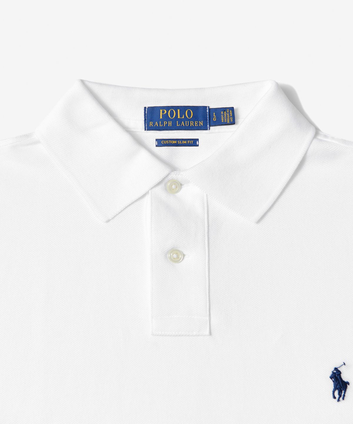 폴로 랄프 로렌(POLO RALPH LAUREN) 커스텀 슬림 핏 메시 폴로 - 화이트