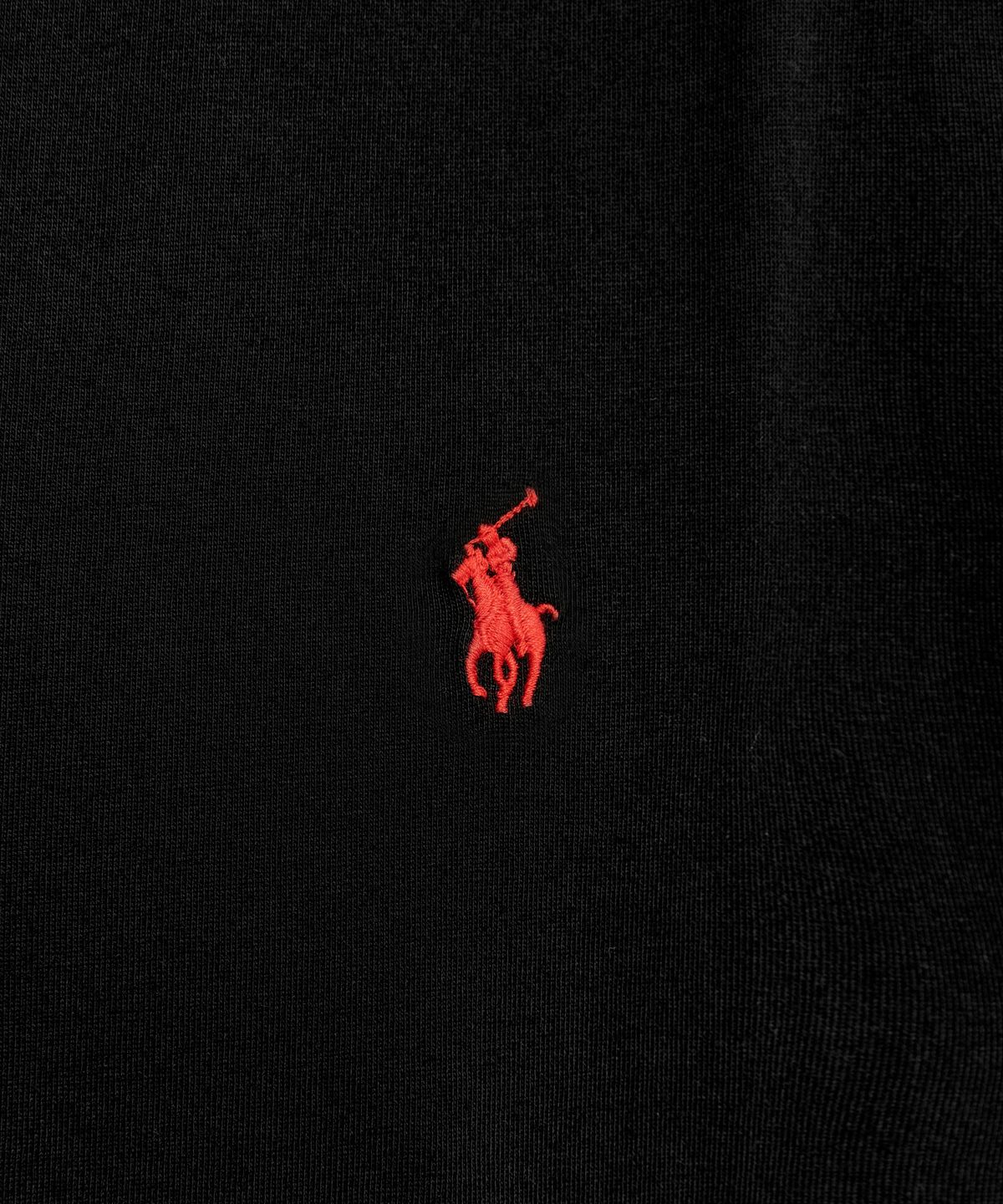 폴로 랄프 로렌(POLO RALPH LAUREN) 커스텀 슬림 핏 코튼 티셔츠 - 블랙