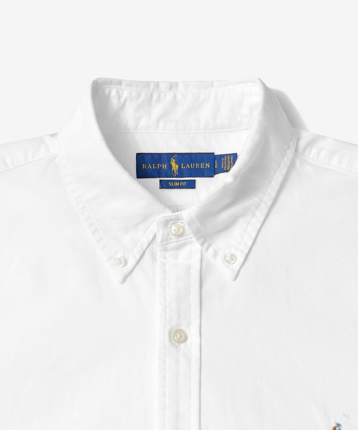 폴로 랄프 로렌(POLO RALPH LAUREN) 슬림 핏 옥스포드 셔츠 - 화이트