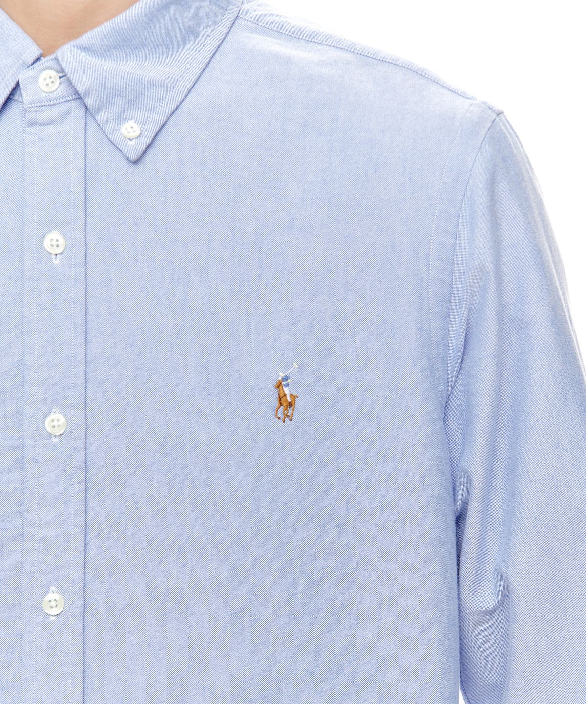 폴로 랄프 로렌(POLO RALPH LAUREN) 슬림 핏 옥스포드 셔츠 - 블루