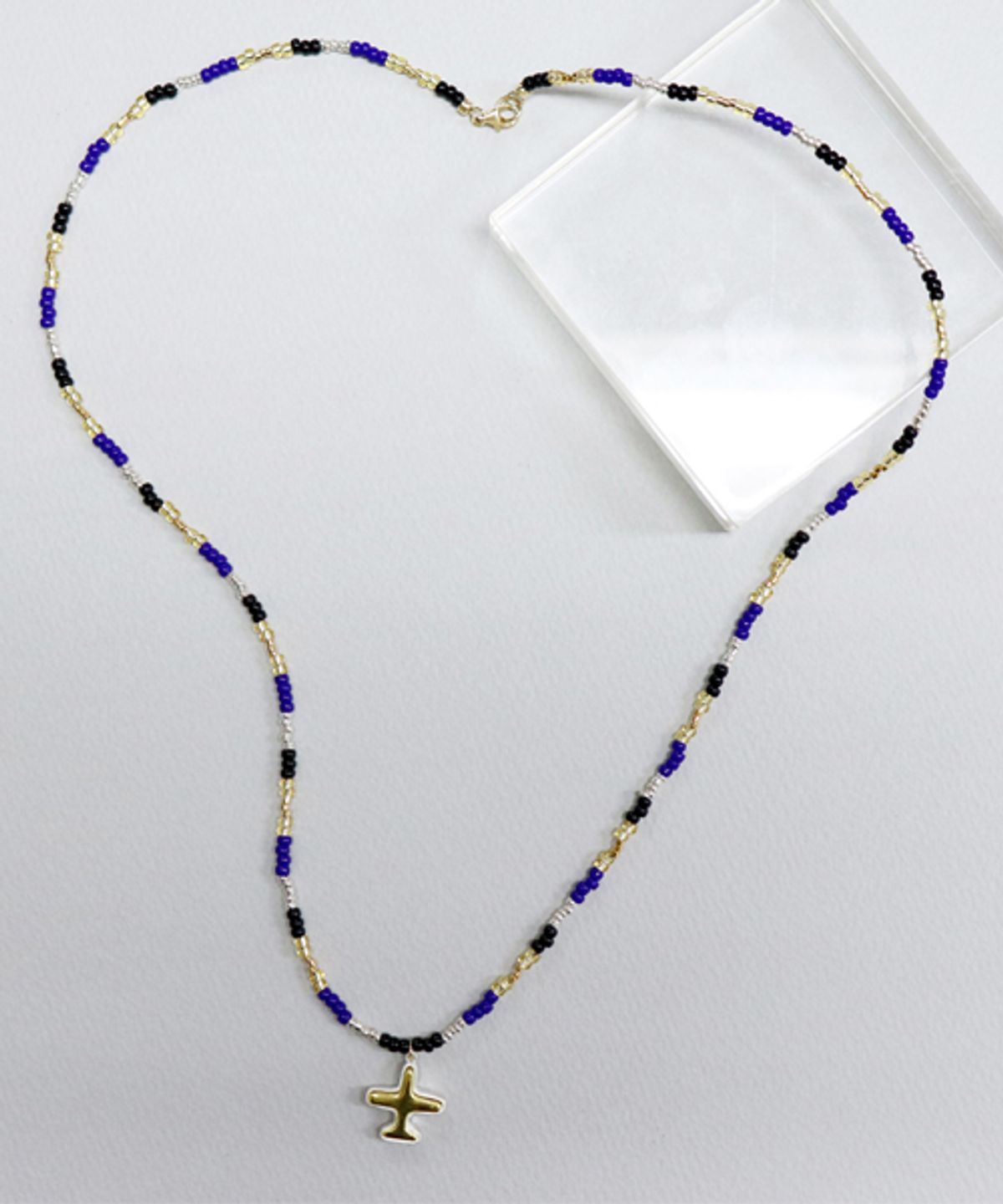 봉보(BONBEAU) Bright airplane pendent Necklace 비행기 팬던트 비즈목걸이