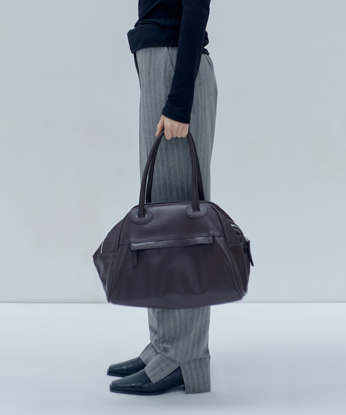 크리스틴프로젝트(CHRISTINE PROJECT) TWO ZIPPER BAG ORIGINAL(CACAO)