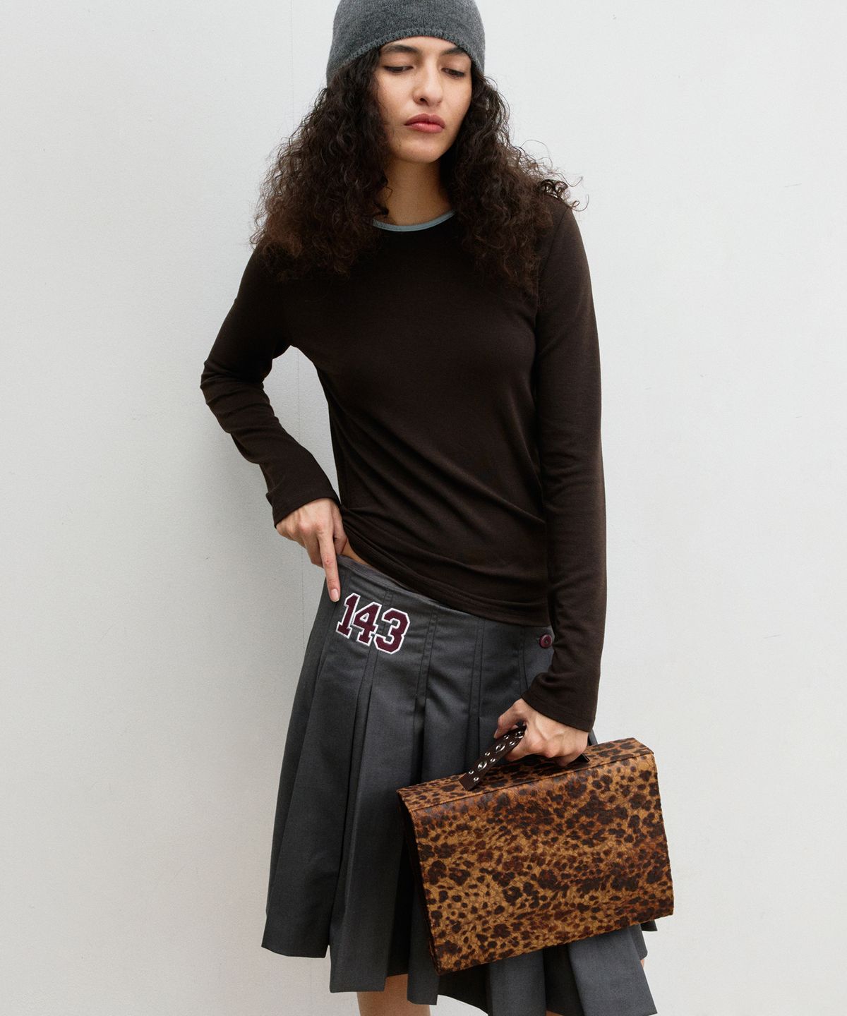 크리스틴프로젝트(CHRISTINE PROJECT) SHOPPING BAG CLUTCH (LEOPARD) 쇼핑백클러치